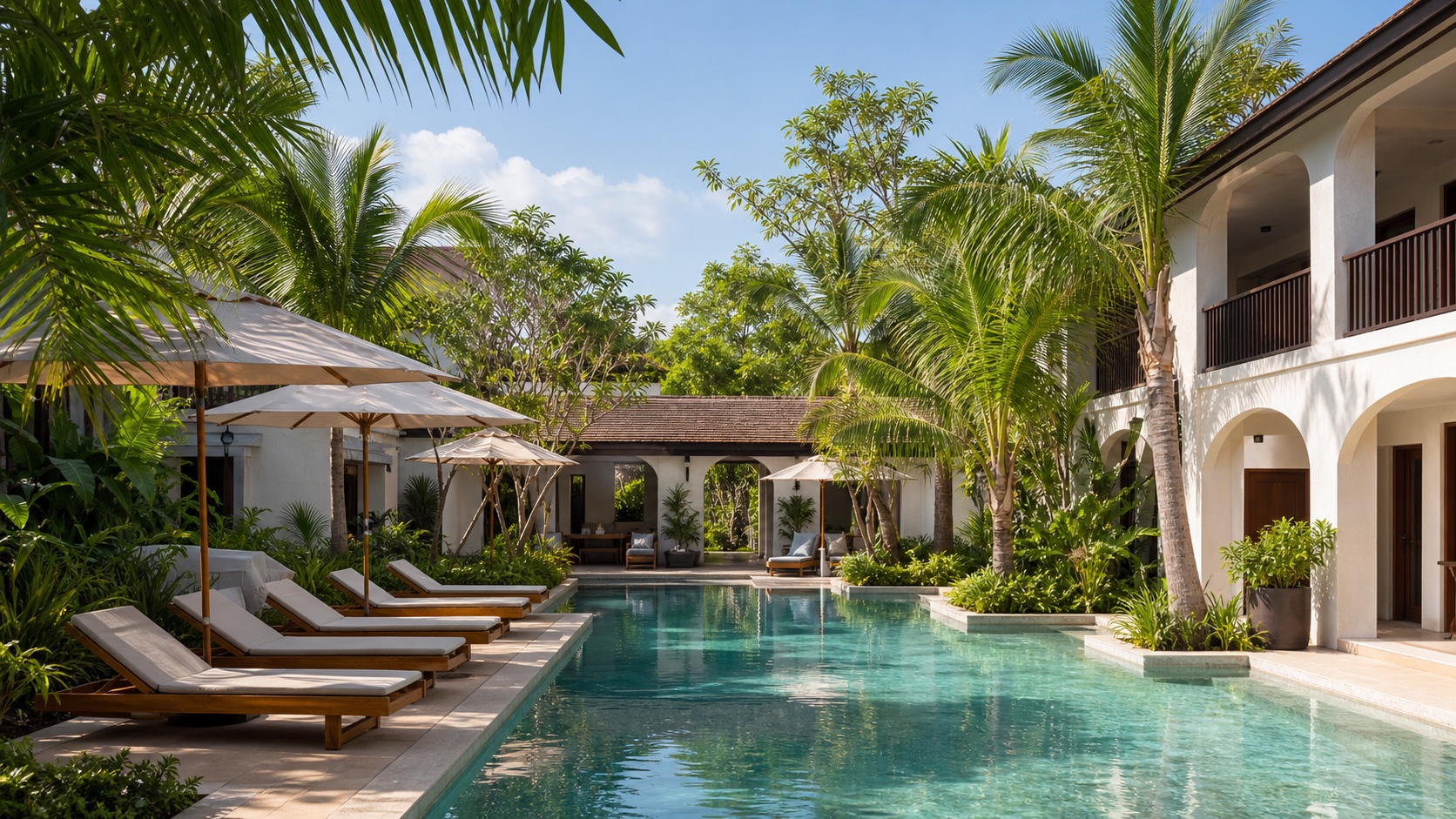 AI-assisted generic hotel shared-space illustration for a Krabi hotel guide
